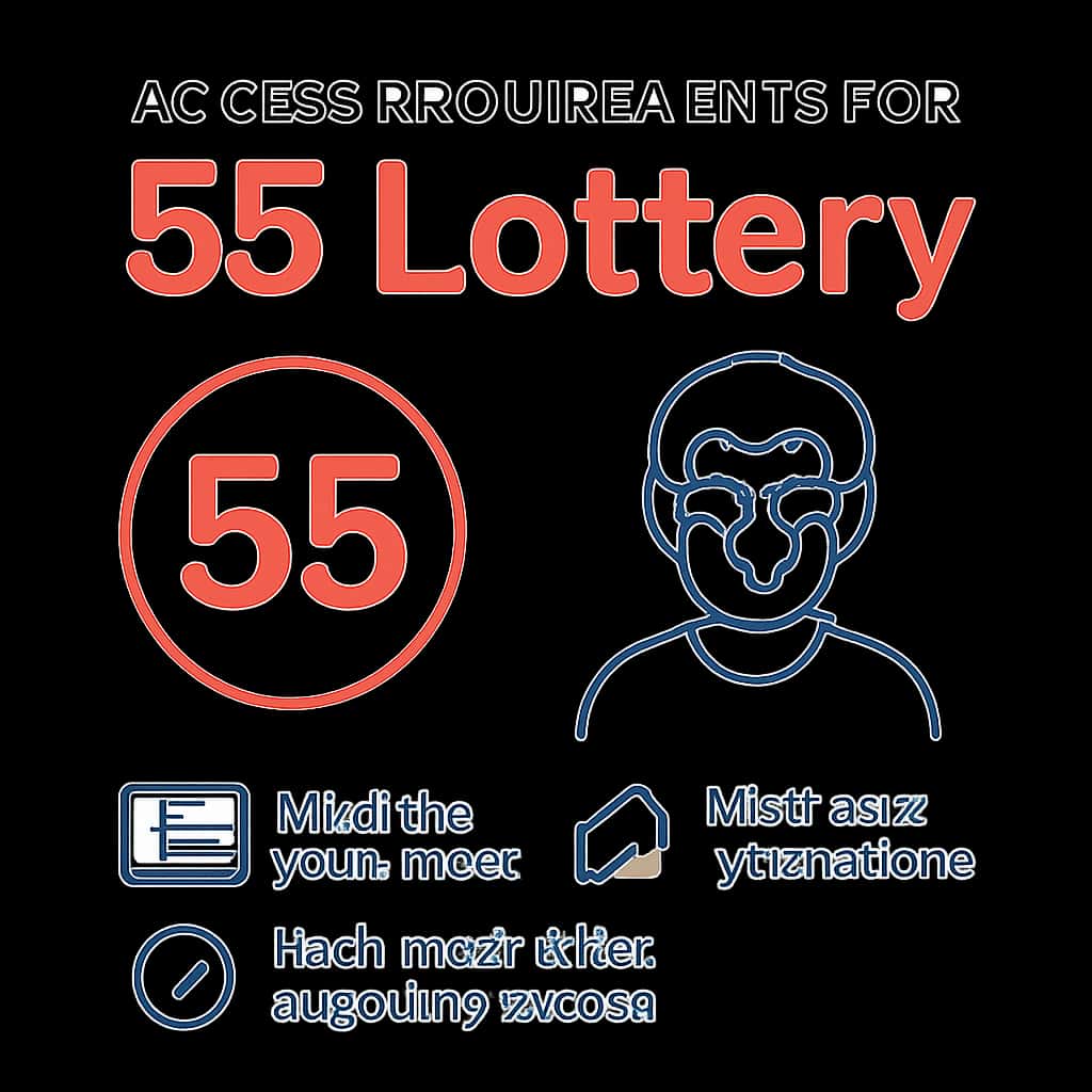 Diagram explaining Access Requirements for 55 Lottery