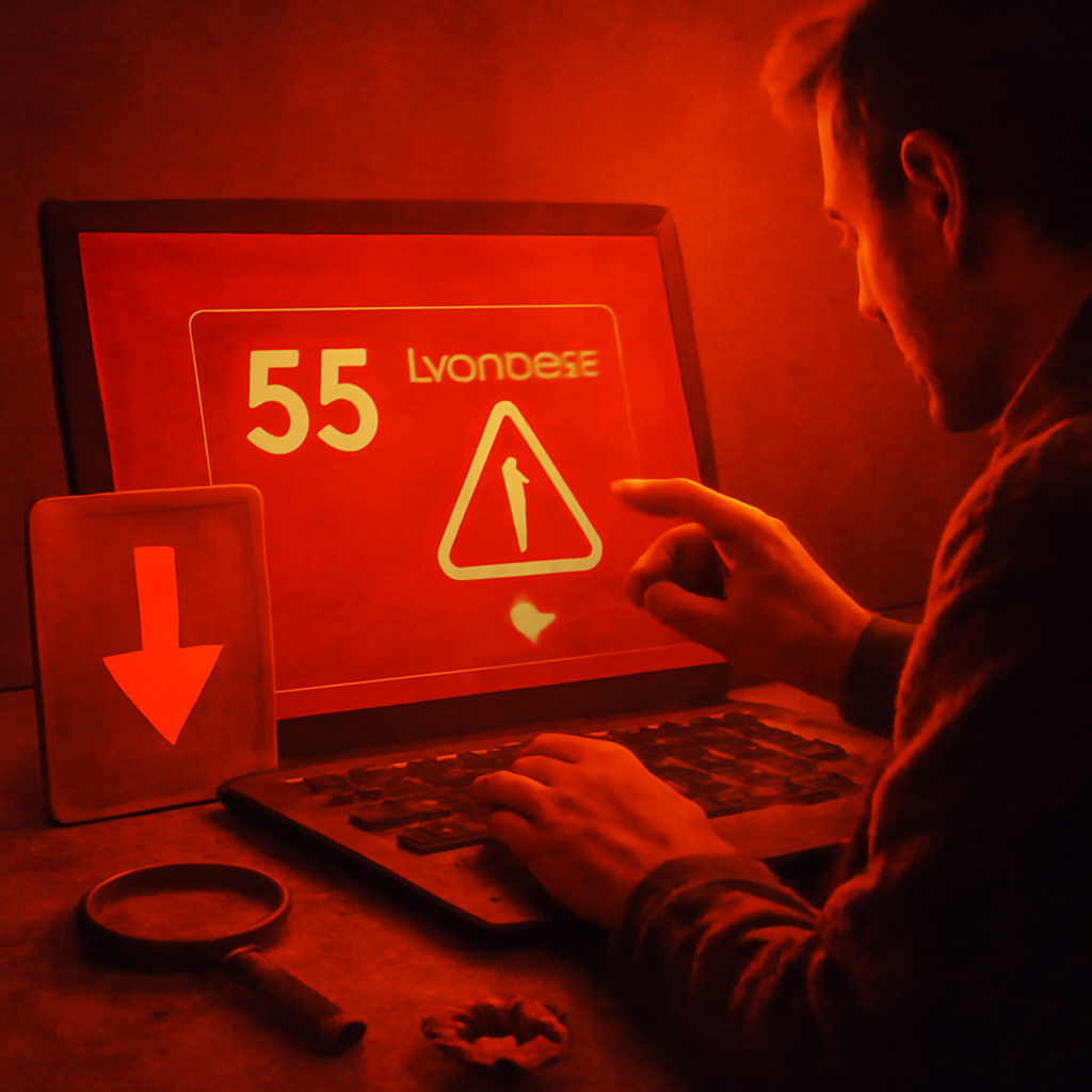 Illustration depicting the steps to install the 55 Lottery app.