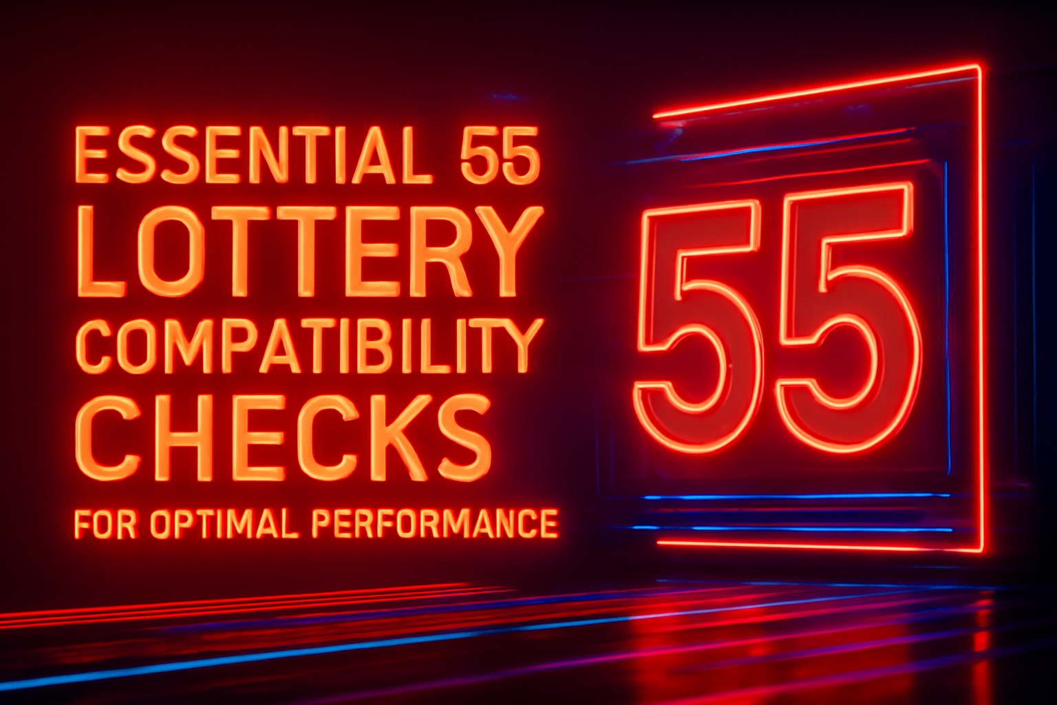 Informational visual representation of usage guidelines for 55 Lottery.