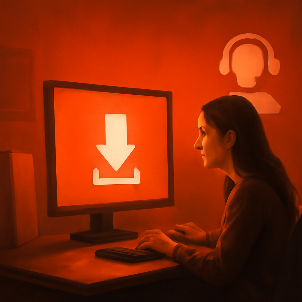 An educational illustration of the installation steps for the 55 Lottery app.