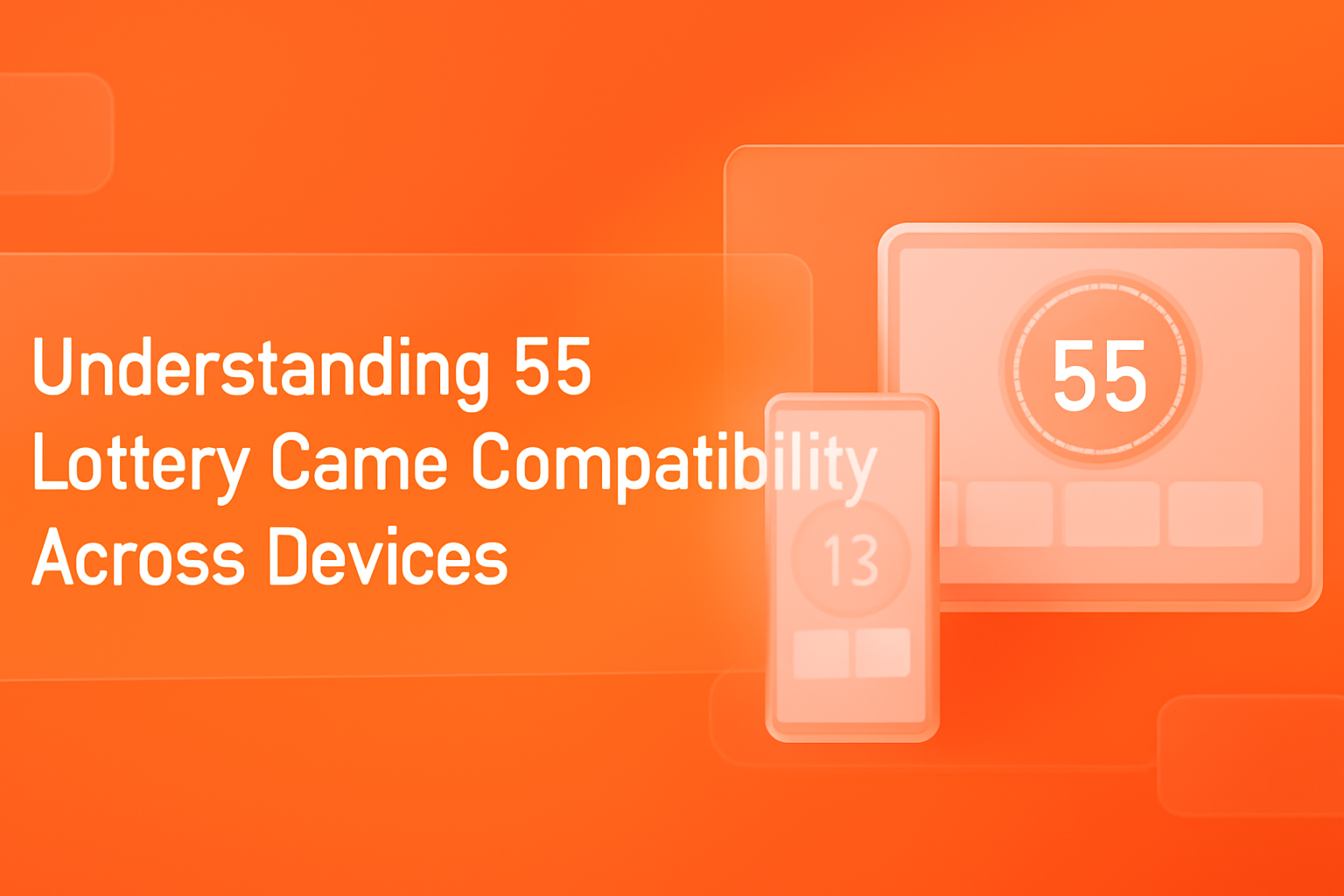 Informational graphic illustrating the process of receiving updates for the 55 Lottery app.