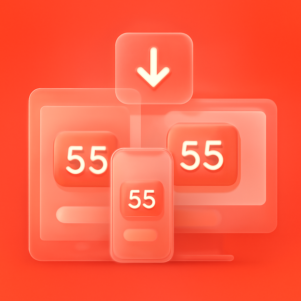 Diagram showing the steps to update the 55 Lottery app.