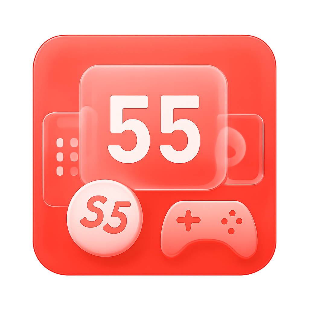 Icon representing the process of receiving updates for the 55 Lottery app.