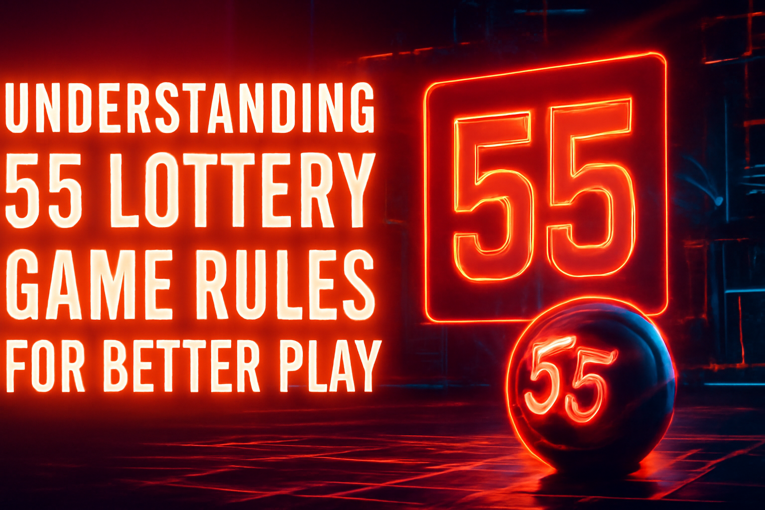 Informational scene illustrating technical support for 55 Lottery users.