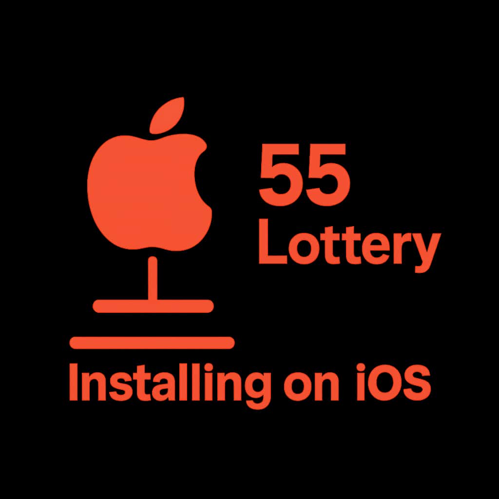 Icon representing the installation of the 55 Lottery app on iOS