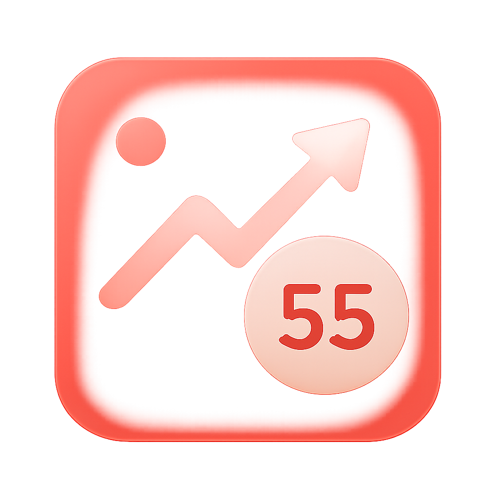 Icon representing the process of receiving updates for the 55 Lottery app.