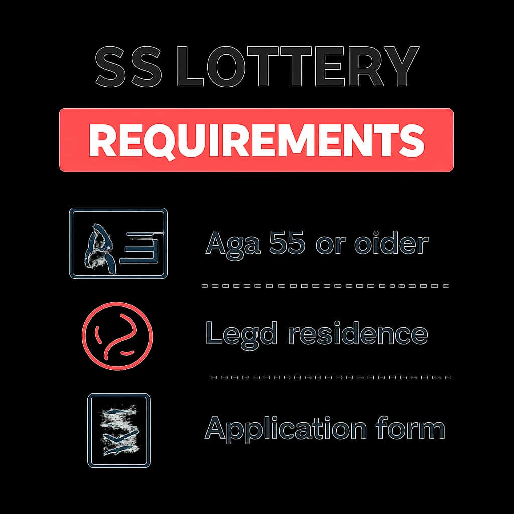Illustration detailing the requirements for 55 Lottery app installation.