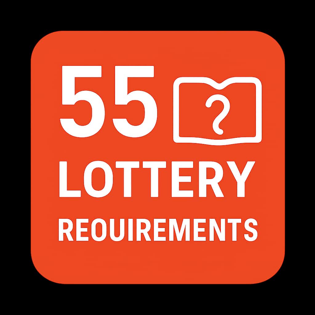 Badge design representing the 55 Lottery Requirements.