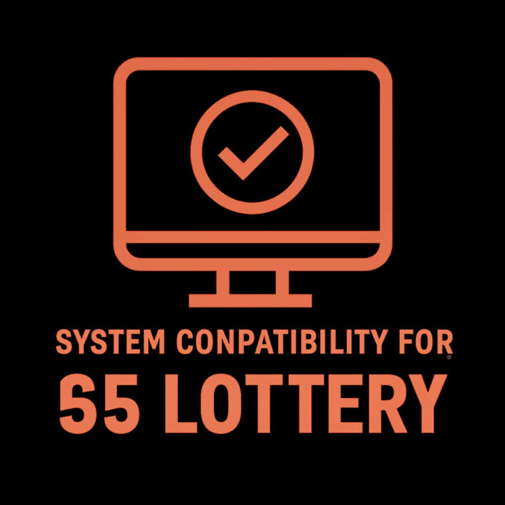 Icon representing system compatibility for 55 Lottery.
