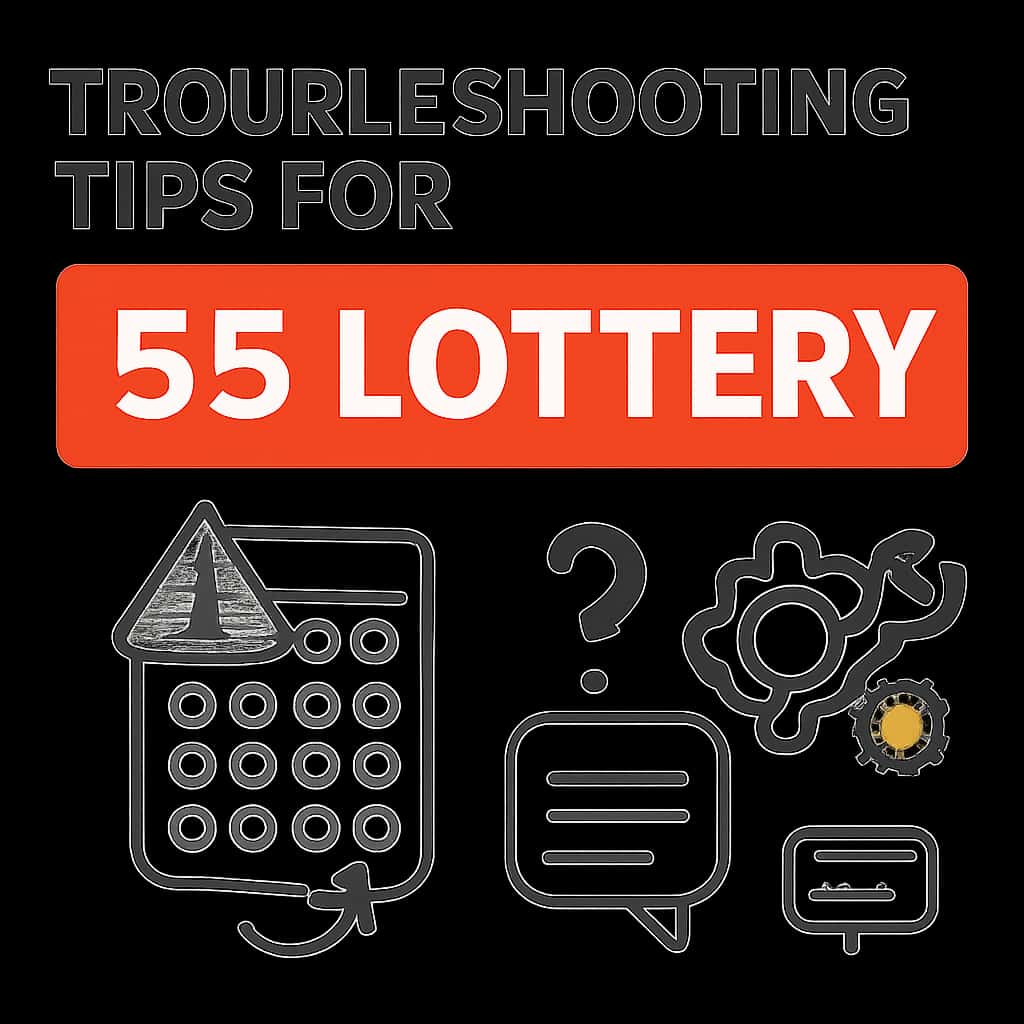 Diagram illustrating the troubleshooting steps for the 55 Lottery app.