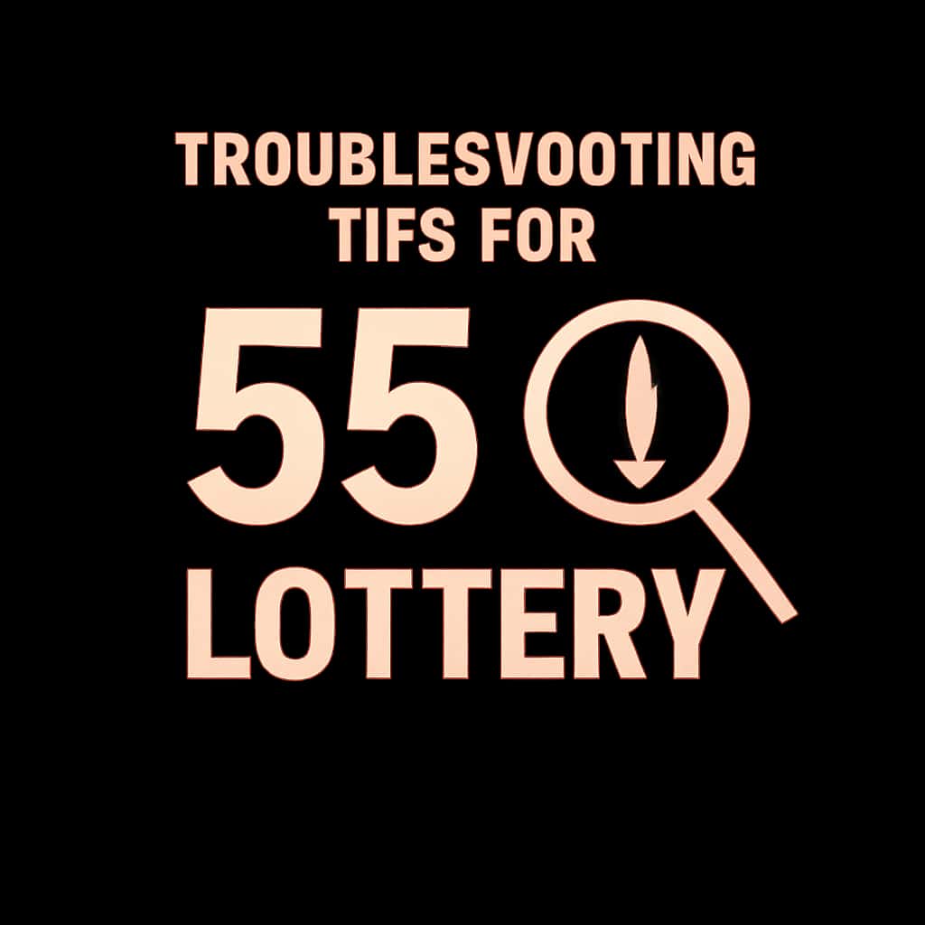 Icon representing help resources for 55 Lottery troubleshooting.