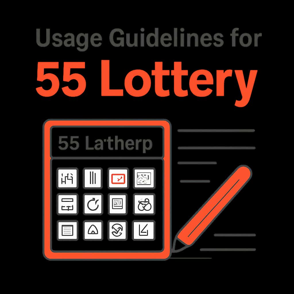 Diagram illustrating usage guidelines for 55 Lottery.