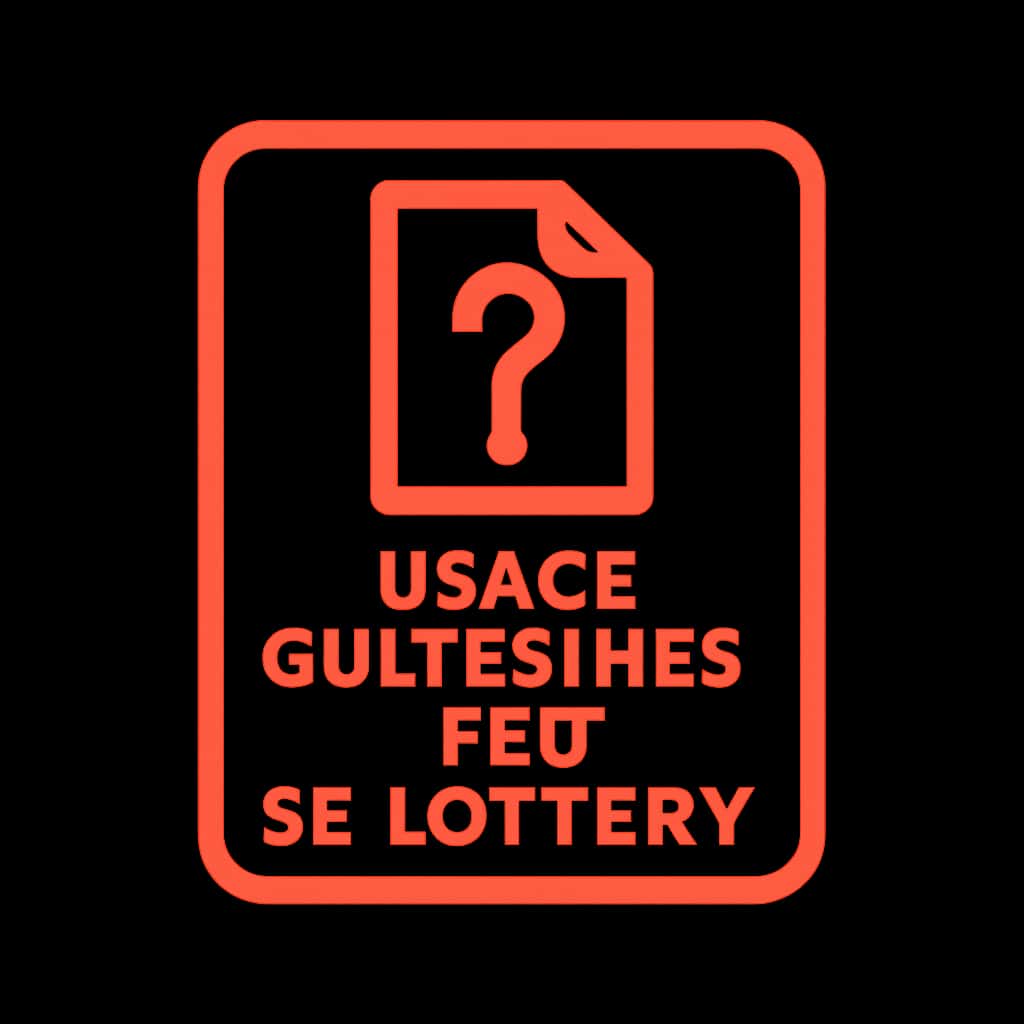 Icon representing usage guidelines for 55 Lottery.