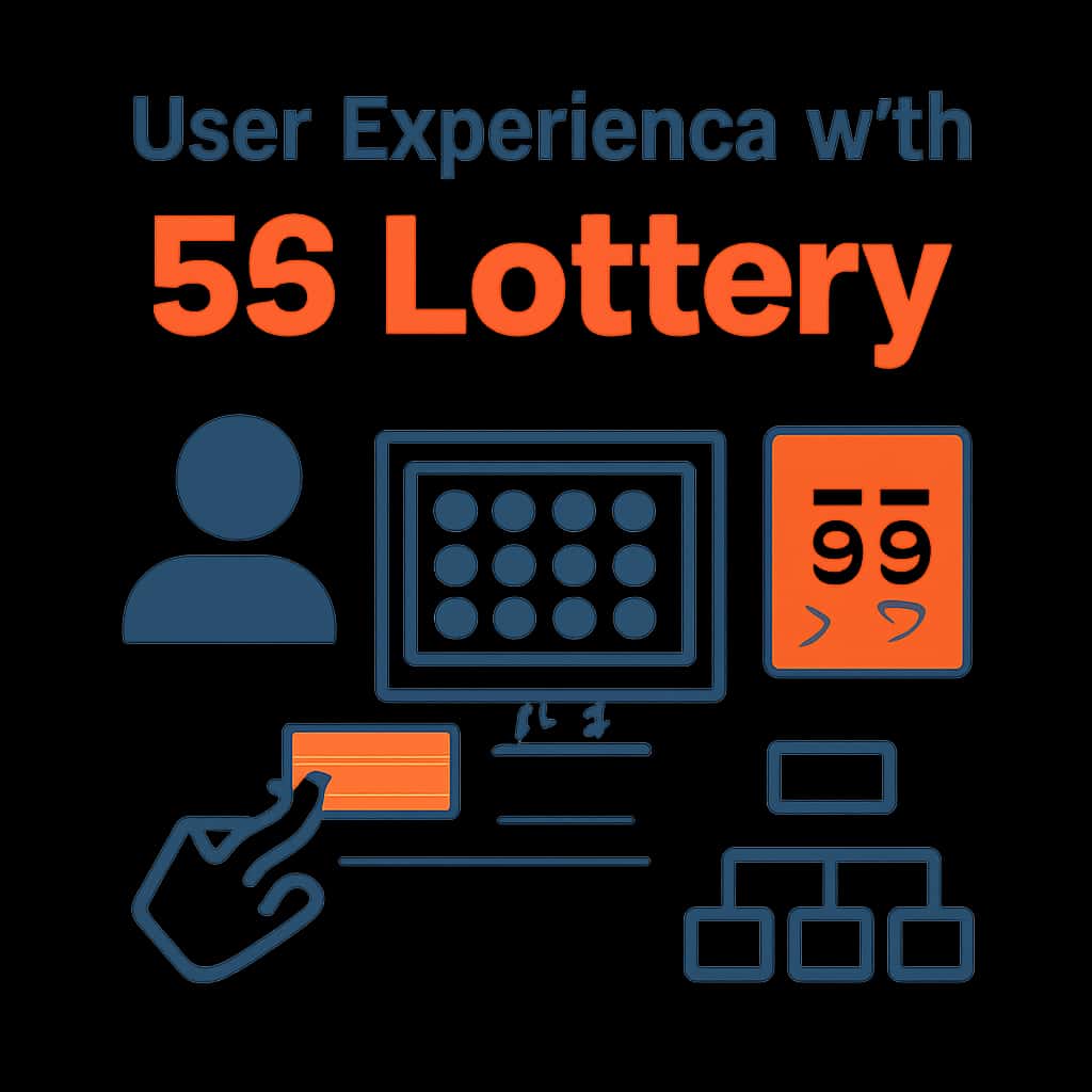 Diagram illustrating the user experience aspects of 55 Lottery.