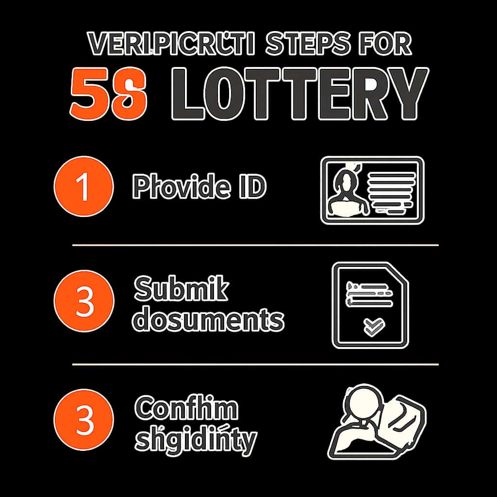 Diagram illustrating the verification steps for 55 Lottery.