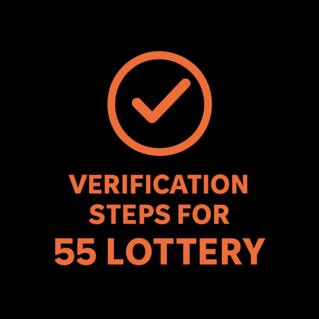 Icon representing verification steps for 55 Lottery.