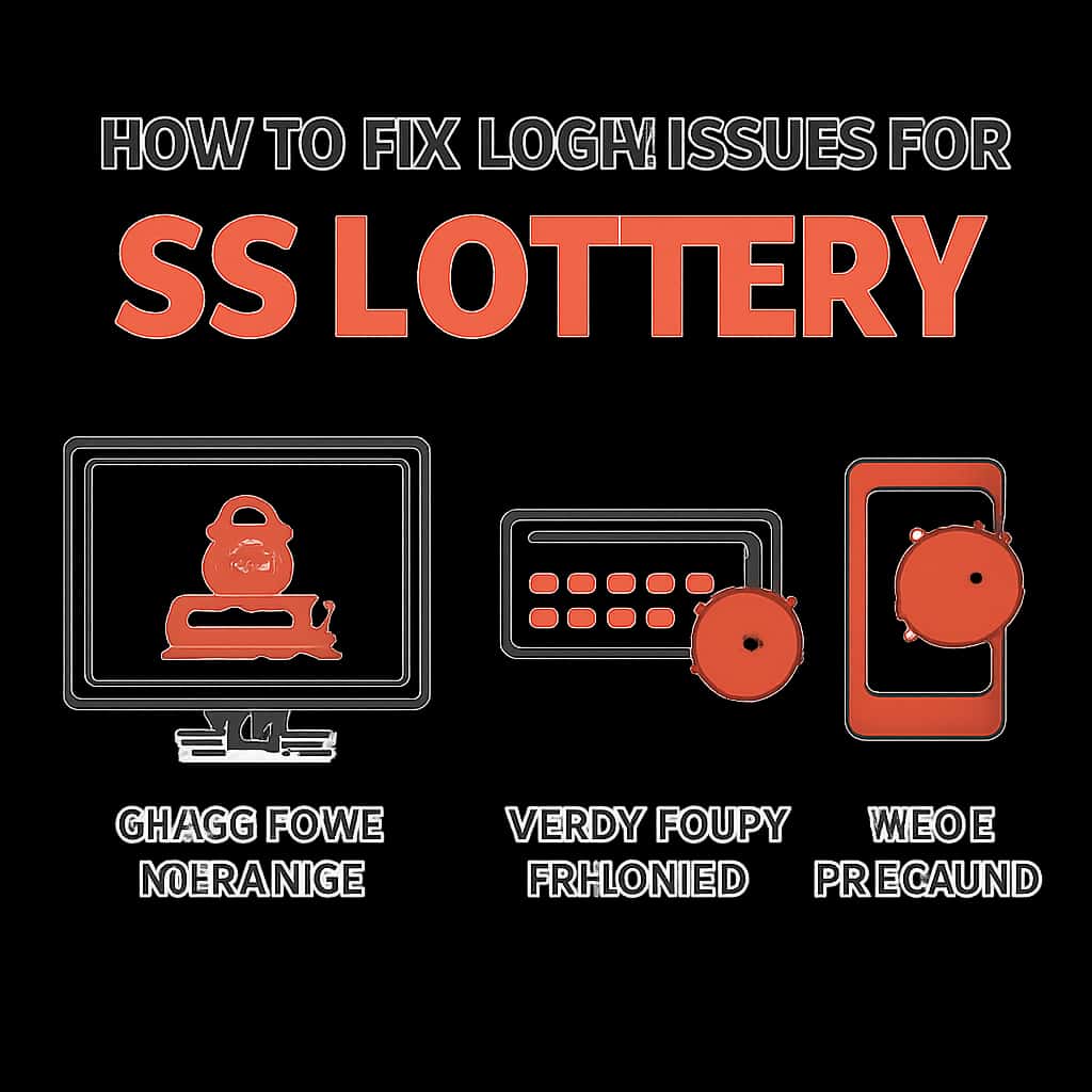 Illustration on troubleshooting login issues for 55 Lottery.
