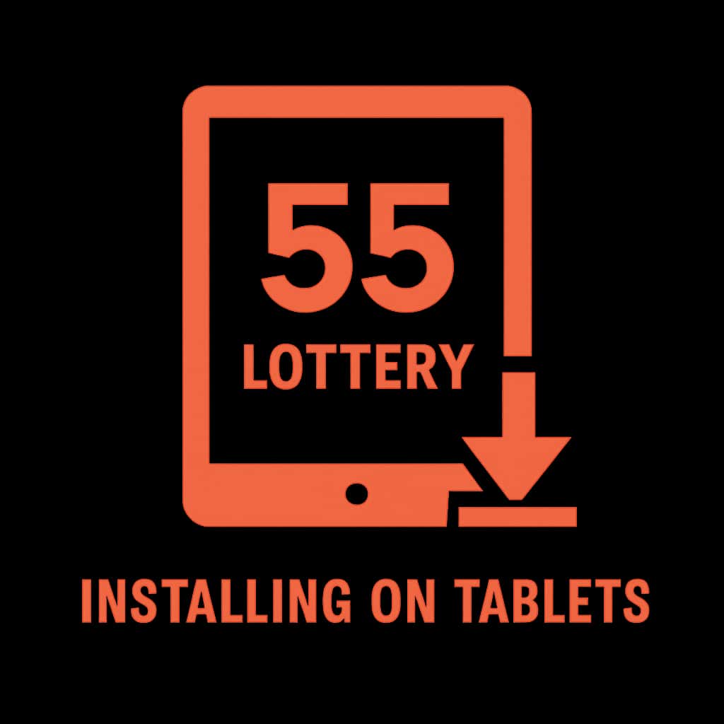 Icon representing the installation of 55 Lottery on tablets