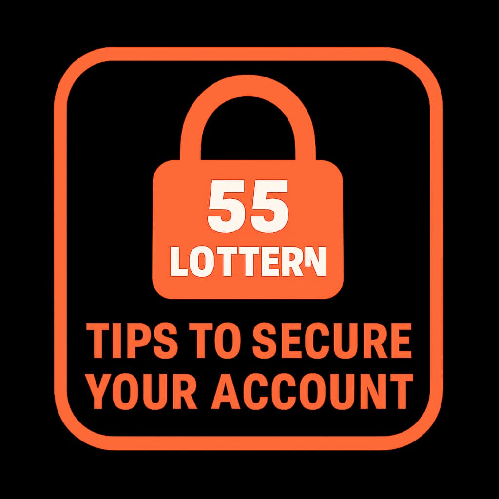 An icon representing account security tips for the 55 Lottery app.