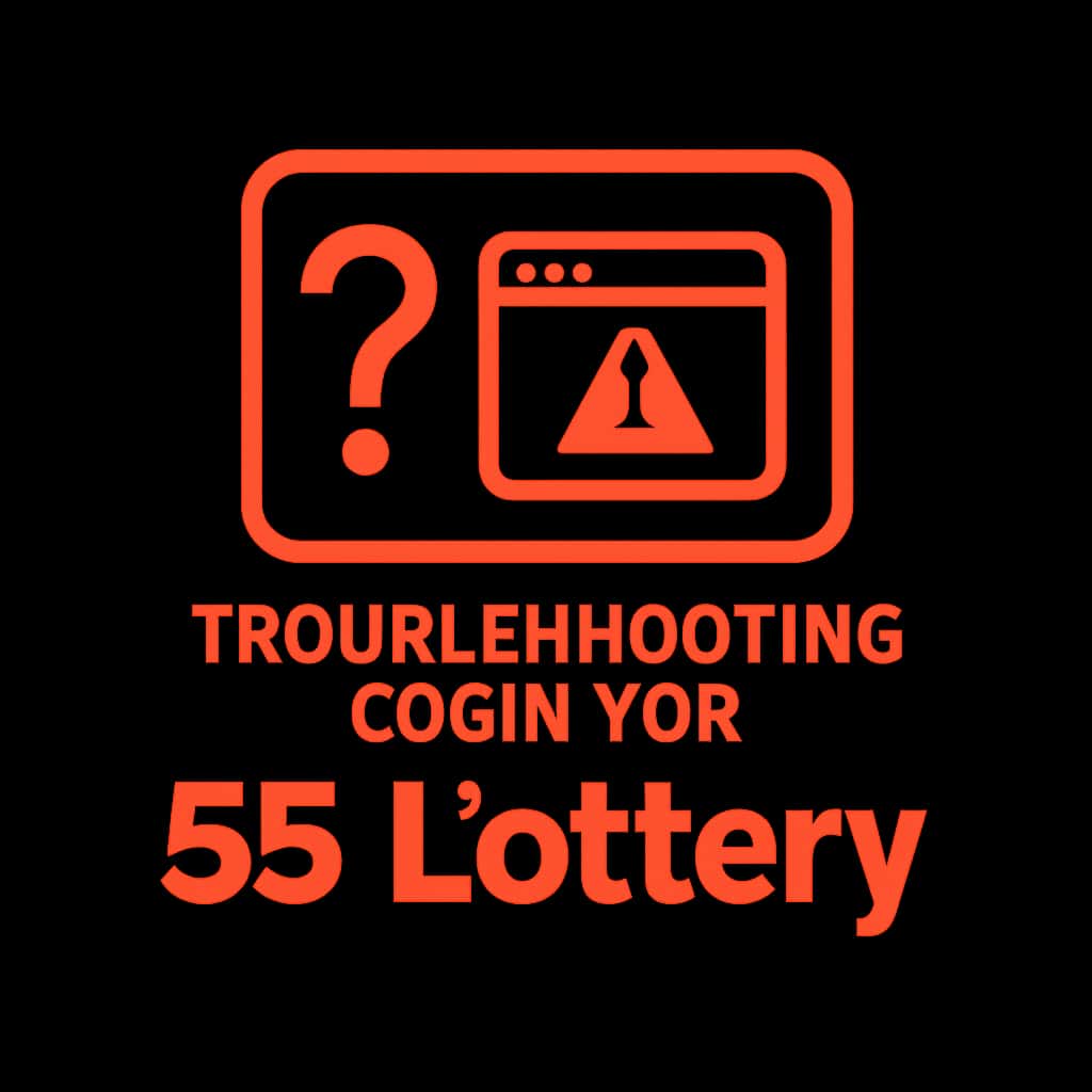 Icon representing help in troubleshooting login for 55 Lottery.